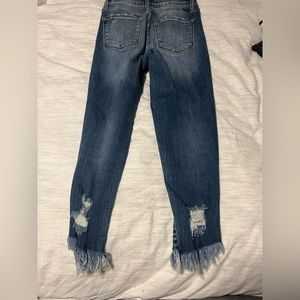 Kancan Distressed cropped jeans